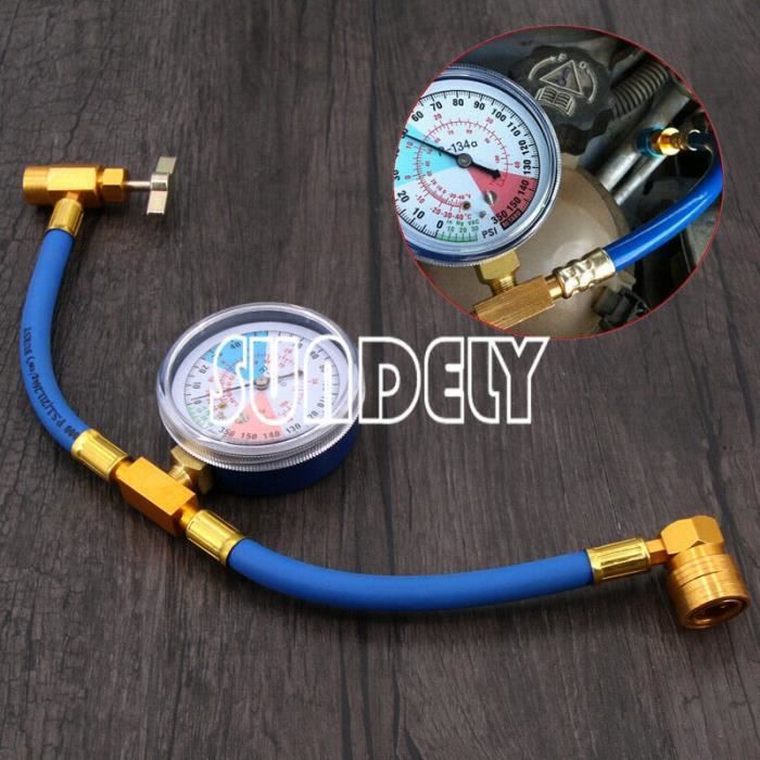 Sundely x1 GM Kit de mesure de recharge de réfrigérant pour climatiseur automatique, manomètre R134A 488196