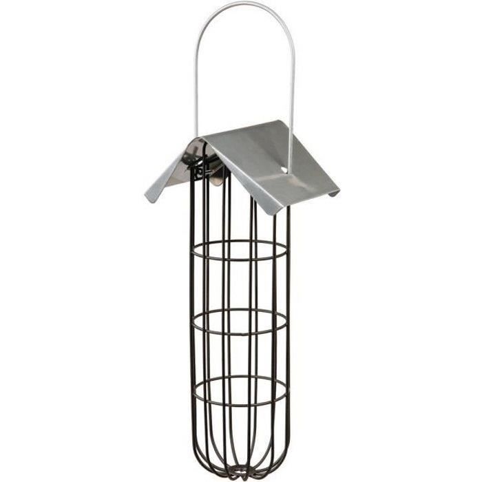 Mangeoire boule de graisse pour oiseaux 11 × 33 × 10 cm noir