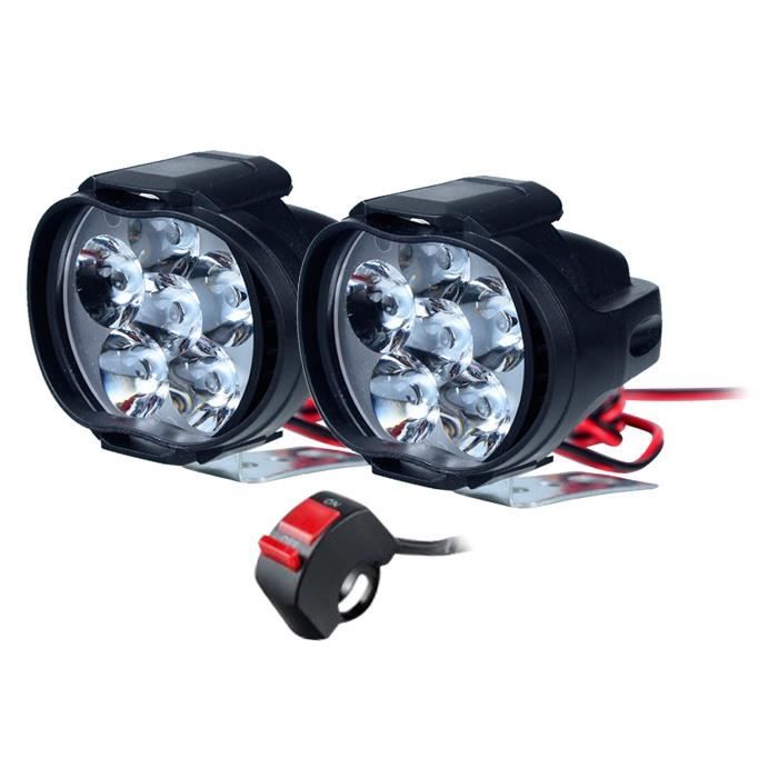 Projecteur LED Hors Route Moto Dirt Bike Fog Driving Work Lights Phare étanche kowaku1