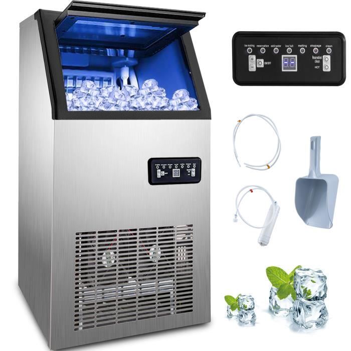 Machine à glaçons commerciale - VEVOR - 60 kg - 24 h - Argenté - Ice Maker Professionnel