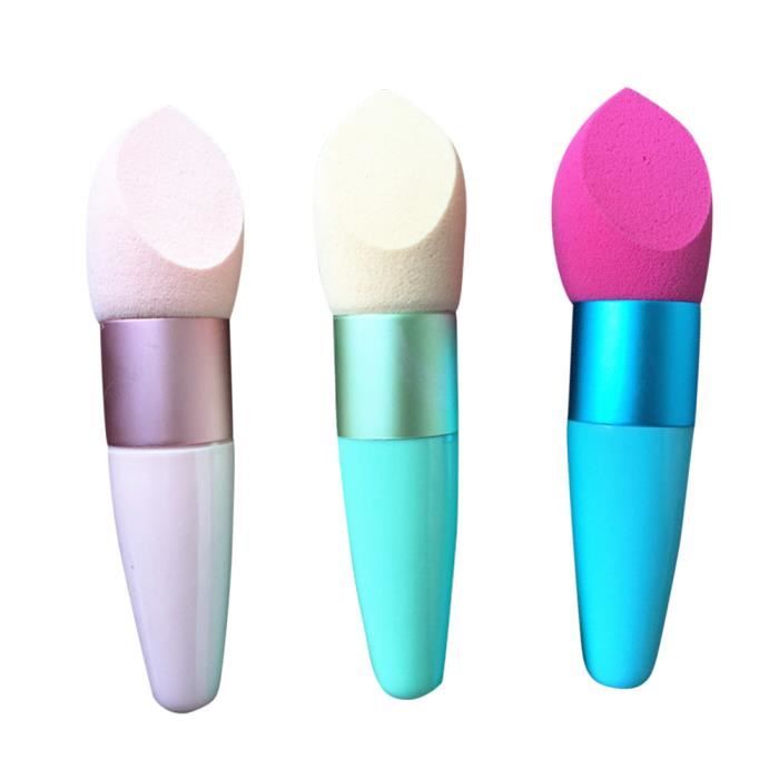 Poignée Champignon Tête Flawless Maquillage Flash Foundation Crème-Correcteur Liquide Éponge Mélangeur Cosmétique Puff pour