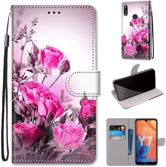 Custodia Protettiva Case Per Huawei Y7 (2019) Cover Borsa Wallet Etui Custodia