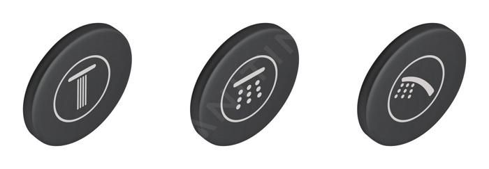 Grohe Pièces de rechange Couvertures de symboles des piles SmartControl 3 pièces 14079XH0