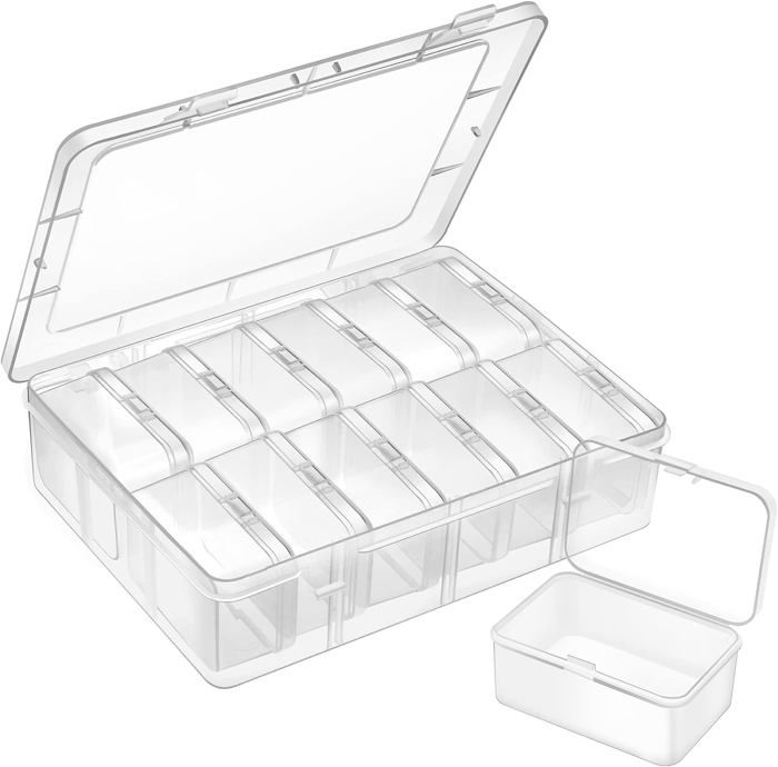 10 Boîtes Rangement Cartes Transparentes - 9.5x6.5x2.5cm Pour Collections Et Petit Objets