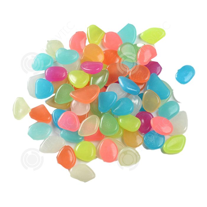 400 Pierres Lumineuses Décoratives – Brillent Dans Le Noir, Résine, Pour Jardin, Aquarium, Chemins - 6