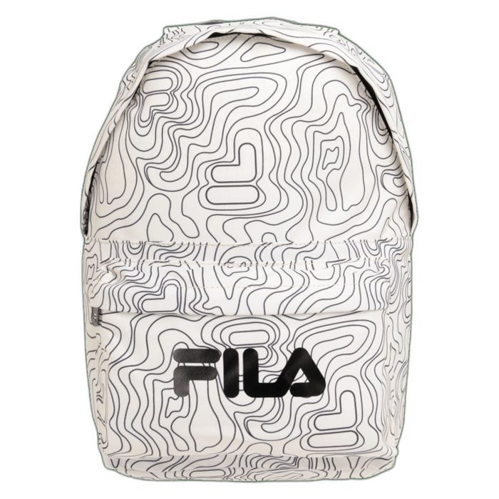 Sac à dos enfant - FILA - Bend Back To School Map Scool Two - Blanc - Motif carte - Porté dos