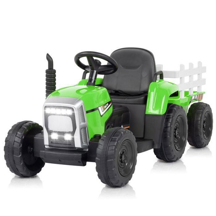Tracteur électrique enfant - LALAHO - LALAHO - 12V 7 Ah - Télécommande 2.4G - Vert