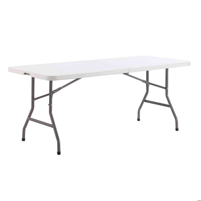 Table à manger pliante extérieure Villars Blanc 180x70x74 cm Table à manger pliante extérieure Villars Blanc 180x70x74 cm