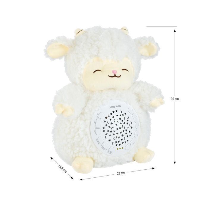 Peluche projecteur Mouton - MILLY MALLY - Marron - Plastique - Dès 3 ans