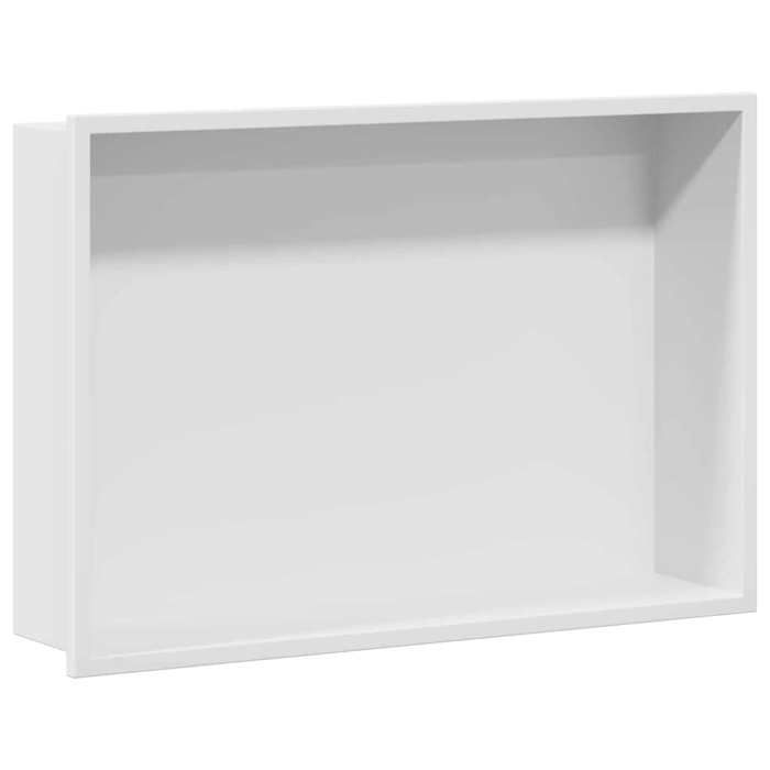 Meilleurs prix pour BONNIE®Niche de douche - Résistant aux éclaboussures - Blanc 45x30x9.5 cm Acier inoxydable FR841133