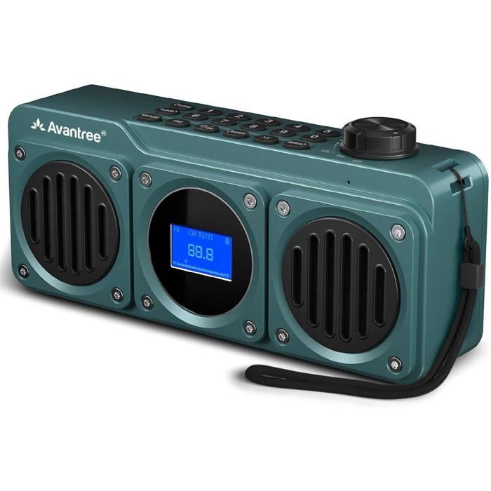 Boombyte - Radio Fm Portable Avec Enceinte Bluetooth, Deux Haut