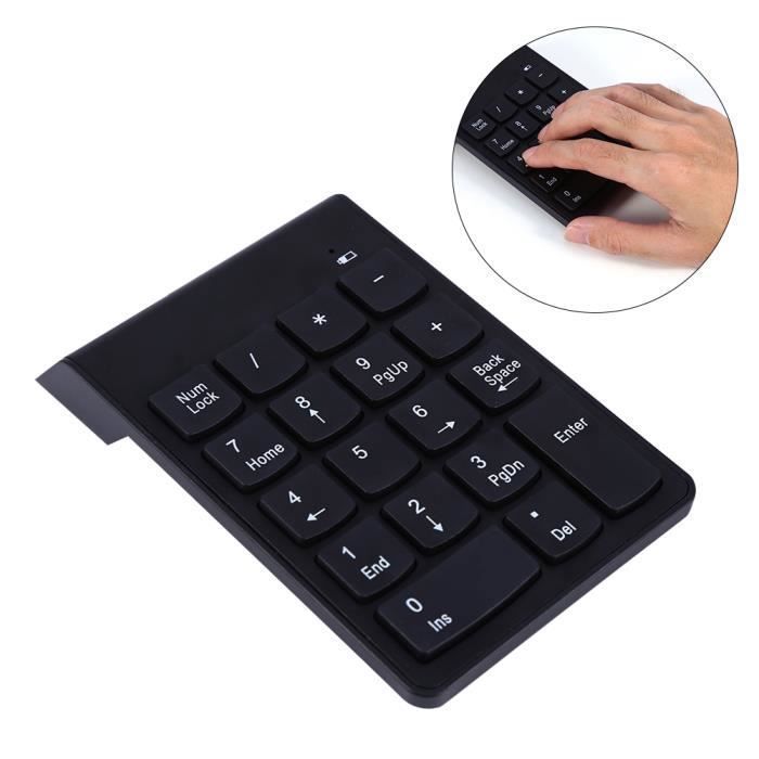 Pavé Numérique Sans Fil Bluetooth 5.0 - 18 Touches, Compact, Pour Bureau, Comptables, Développeurs - 12