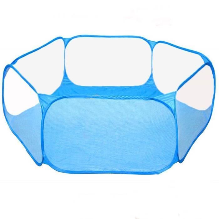 Parc pour petits animaux - - Pliable - Bleu - Intérieur/Extérieur - Léger et portable YYV