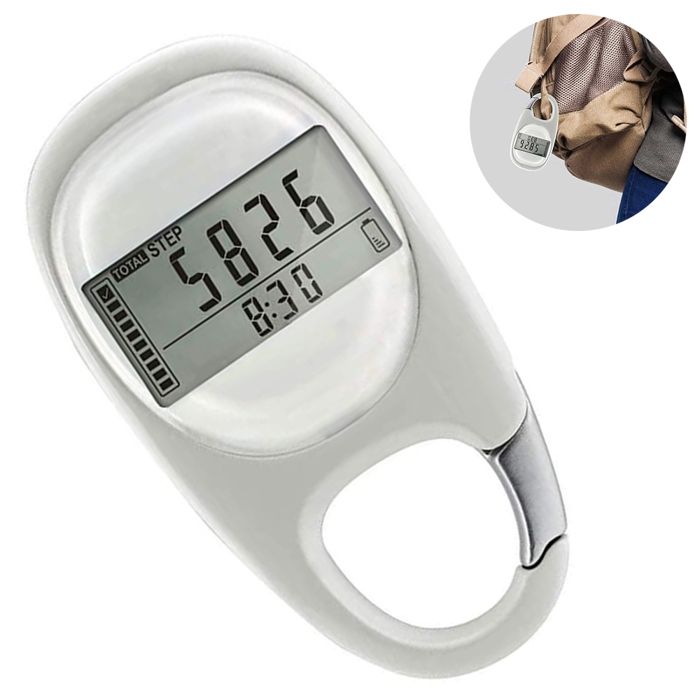 Podomètre 3D Numérique Précis Szaerfa – Compteur De Pas Avec Clip Mousqueton – Hommes, Femmes, Enfants, Animaux