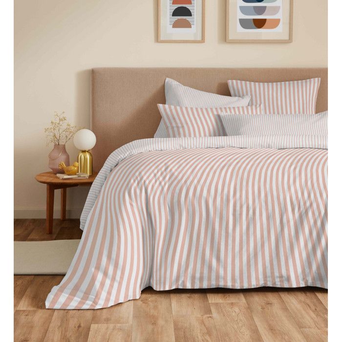 Pack complet housse de couette réversible Vanessa 6 pièces pour lit 140 x 190 Palerme Blush Pack complet housse de couette réversible Vanessa 6 pièces pour lit 140 x 190 Palerme Blush