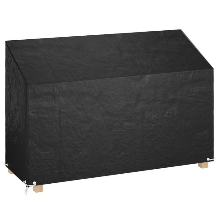 Housse de banc de jardin - vidaxl - Imperméable - Protection anti-UV - 190x70x70/88 cm - Noir - 8 œillets