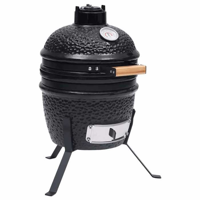 Barbecue Kamado en céramique - vidaXL - 56 cm - Noir - Grille de cuisson 26 5 cm - Thermomètre intégré Barbecue Kamado en céramique - vidaXL - 56 cm - Noir - Grille de cuisson 26 5 cm - Thermomètre intégré