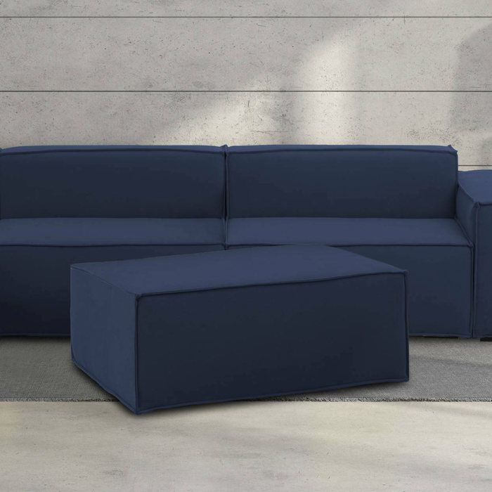 Pouf Assisi Talamo Italie en Tissu bleu 70x100x43h cm Pouf Assisi Talamo Italie en Tissu bleu 70x100x43h cm