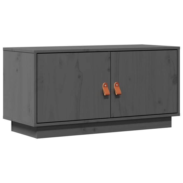 En solde Meuble TV pour Télévision - CLOUD - TABLE TV/BANC TV - Gris 80x34x40 cm Bois de pin massif LL4593