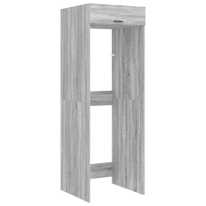 MOTHINESSTO Armoire pour machine à laver Gris Sonoma 675 x 68 x 200 cm - Mothinessto