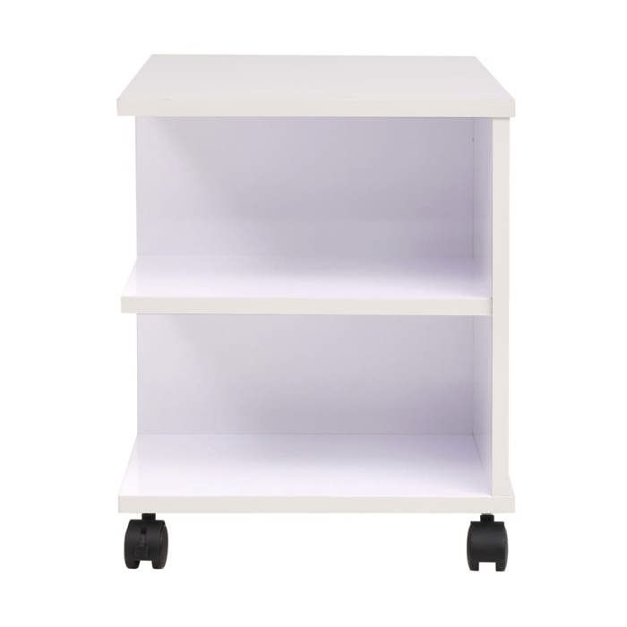 （Best 2026)Étagère à roulettes Moderne - ABOTT@ Buffet haut/Support de livres - 50x35x42cm Blanc 942627