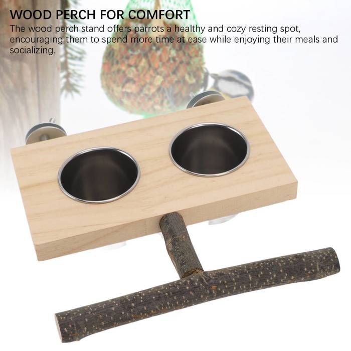 Meilleurs prix pour SALALIS Mangeoire pour cage à oiseaux avec support de perchoir Mangeoire pour Cage à oiseaux avec support de animalerie gamelle