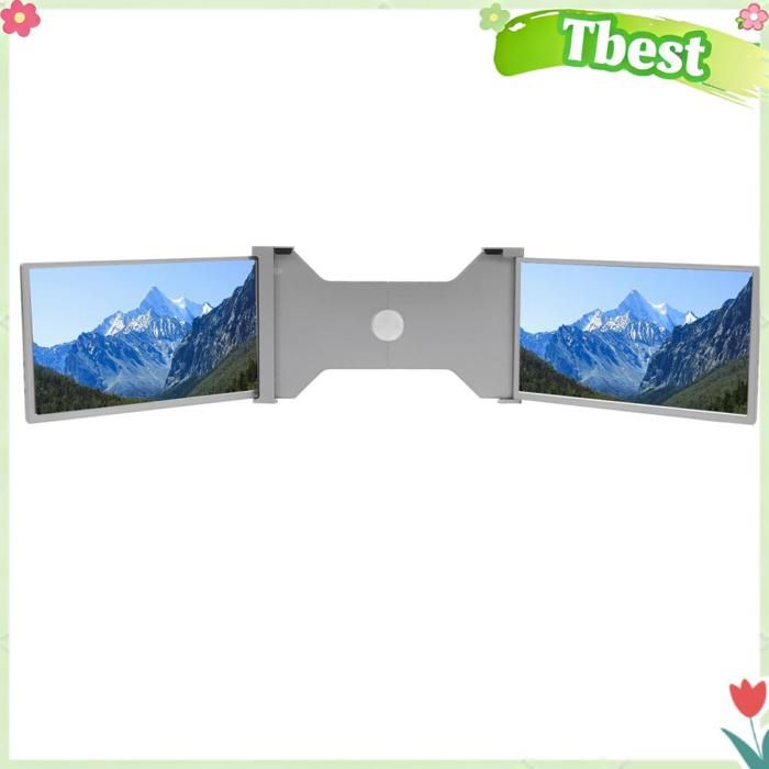 Tbest Extension décran dordinateur portable Extension décran pour ordinateur Portable FHD informatique ordinateur Gris argenté