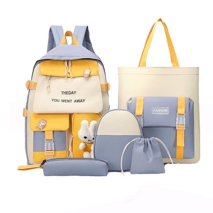 Cartable 5 en 1 multifonctionnel et imperméable avec plusieurs pochettes - Jucnuz - pratiques adapté aux sacs décole des adolesce