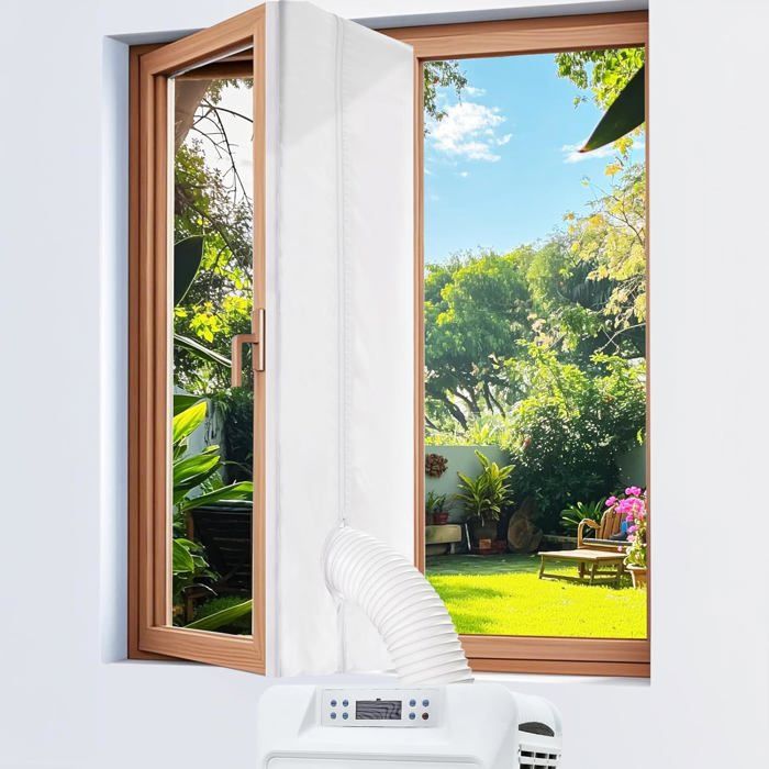 Tissu calfeutrage fenêtre climatiseur mobile 4M joint porte fenêtre sèche linge