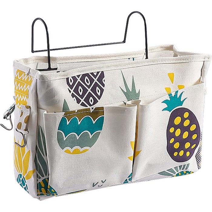 Organisateur de Lit Suspendu - 1 Pièce - Tissu Oxford - Rangement Pratique - Pour Chevet et Canapé - Gris