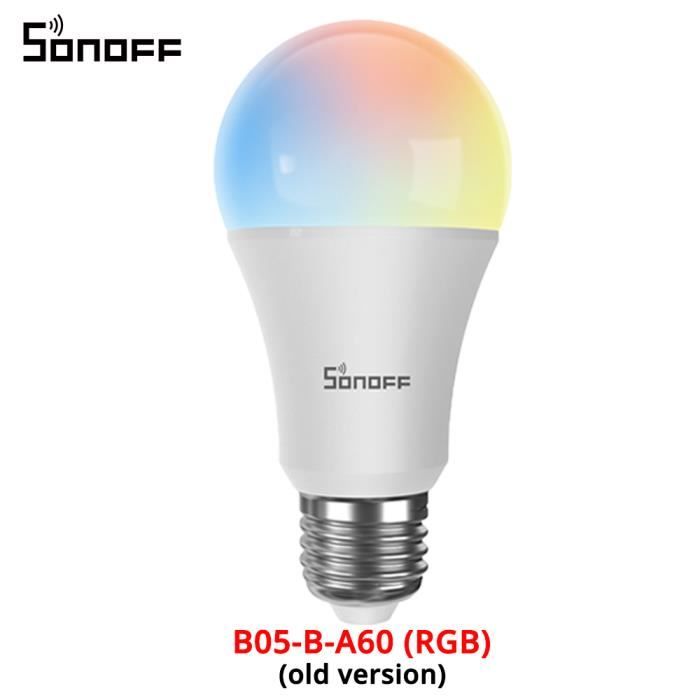 SONOFF B05-B-A60-ampoule LED connectée, wi-fi B02-B-A60- B05-BL-A60, E27,  9W, 220-240V, variable, lampe RGB, - Cdiscount Bricolage