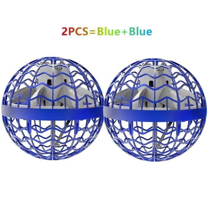 2 pièces Bleu - Boule volante rotative à lumière LED, Produit Original,  Boule volante, Drone, Jouet, Balle, C