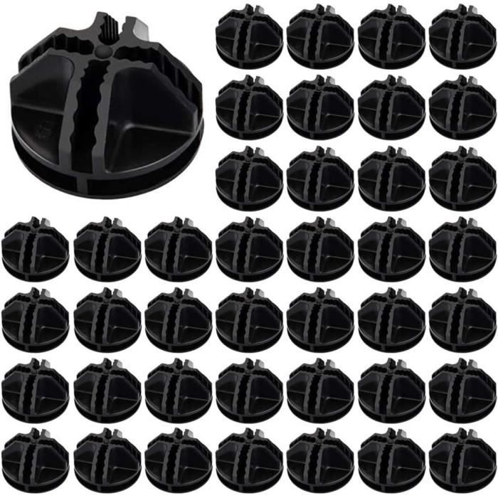40 Connecteurs En Plastique ABS Noir Pour étagères Modulaires DIY - Assemble Armoires, Bibliothèques, Rangements Cubes
