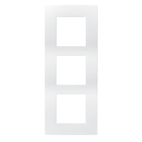 Plaque Triple Horizontale Legrand Arnould Club Blanc Lumineux, 3 Postes – Neuf, Pour Installation électrique