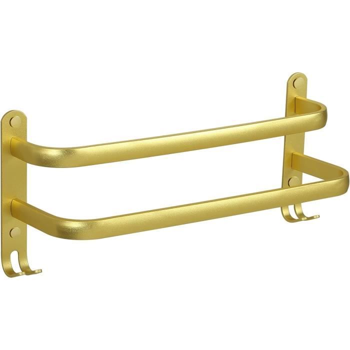 Porte Serviette Salle De Bain,Doré Vif,40 Cm,Porte Serviette Murale