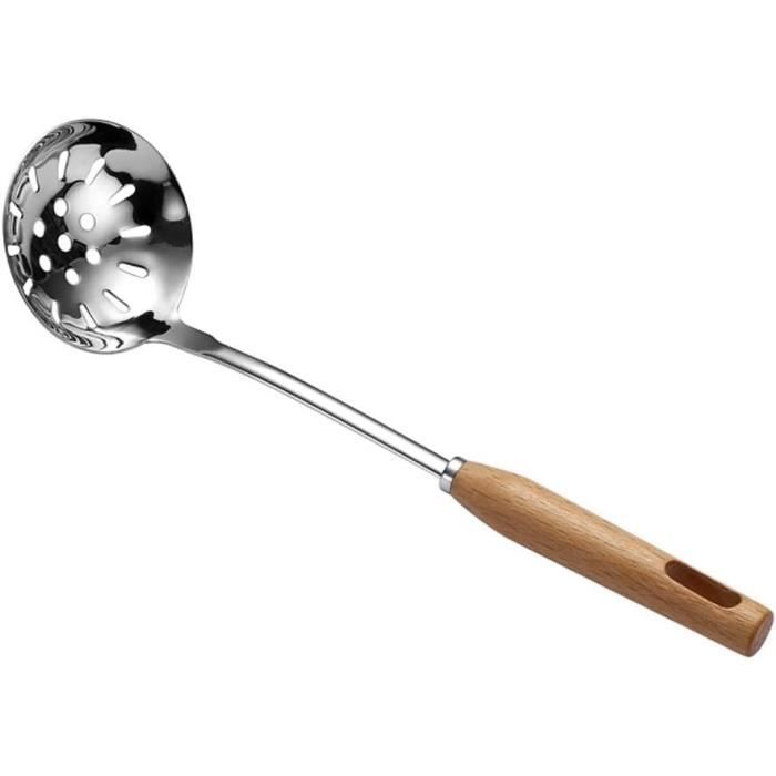 Passoire/Écumoire Inox 15,5 Cm Avec Poignée Longue - Pour Pâtes, Légumes, Friture - Accroche Mur