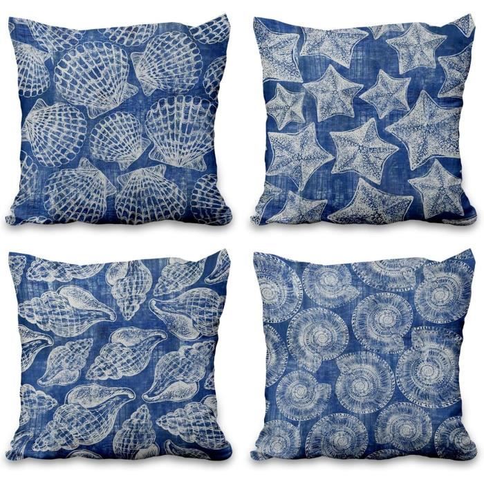 Coussin Coquillage <br/> Imprimé Plage Caraïbes