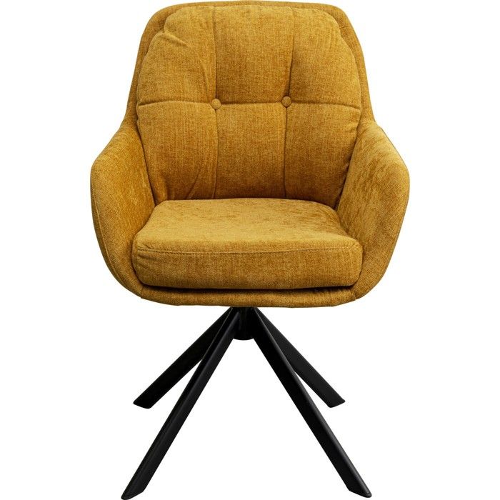 Chaise avec accoudoirs pivotante Molly jaune Kare Design Chaise avec accoudoirs pivotante Molly jaune Kare Design