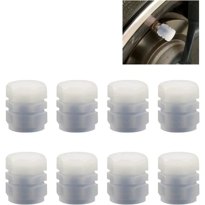 4 Bouchons De Valve Antivol JNNJ - Alliage Zinc Avec Clé Pour Voiture, Moto, Camion