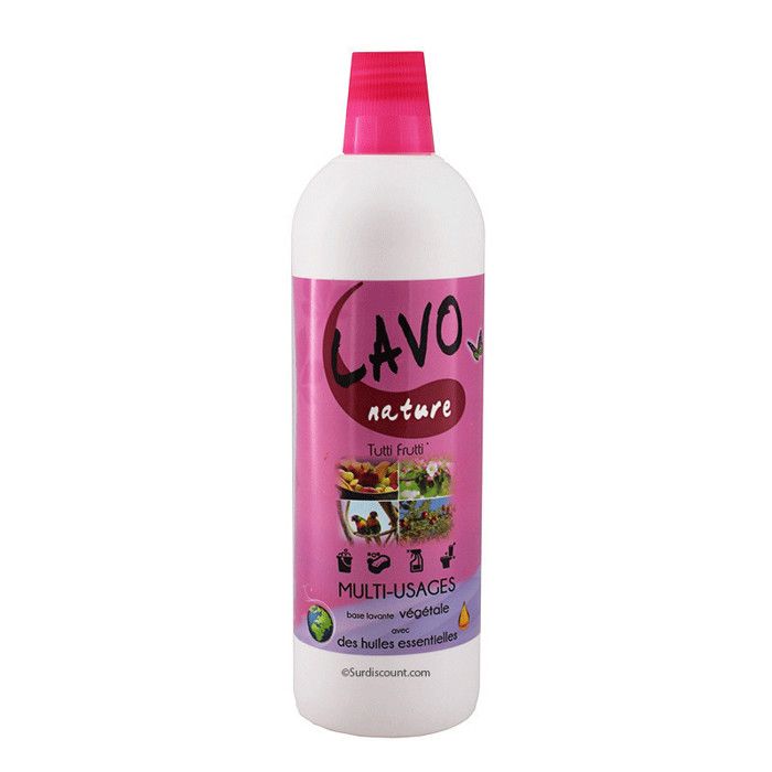 Nettoyant Multi-surfaces Lavo Fruit - Parfum Fraise, Bidon De 1 Litre (neuf Sous Emballage)
