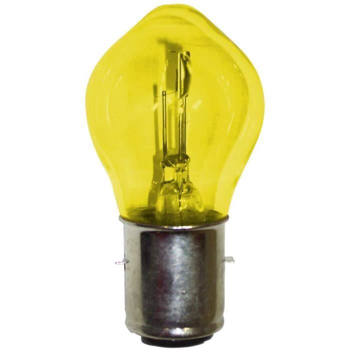 Ampoule 12v 45 40w Ba20d Jaune Type Bosch Halogene Voiture Feu