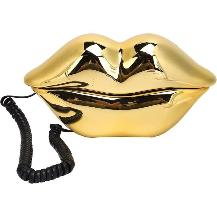 Téléphone fixe - Lèvres rouges - Bureau et maison - Signal stable