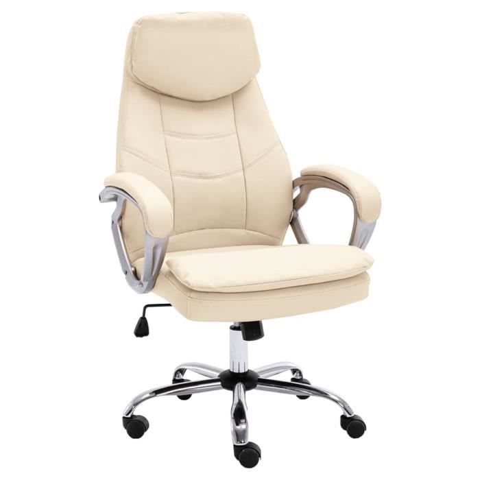 Chaise De Bureau Ergonomique Pieds Croisés – Confort Moderne, Réglable, Pour Maison & Bureau - 3
