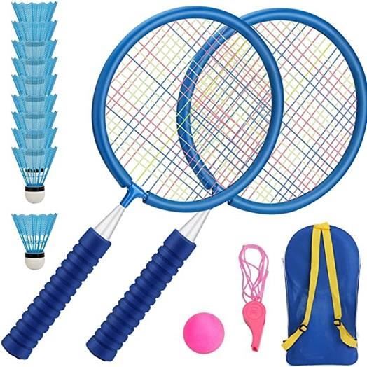 VAG Kit De Raquette De Badminton Avec 2 Balles Jeu De Sport Extérieur Jouet D'Enfant Garçons