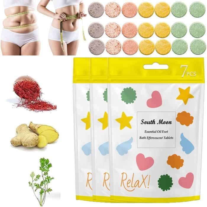 Comprimés Effervescents pour Bain de Pieds Aux Huiles Essentielles