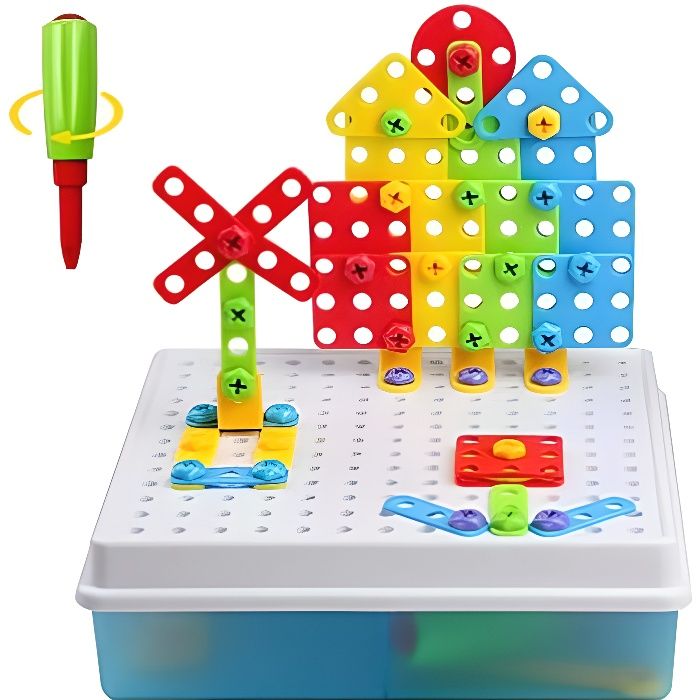 Jeux de Construction 130 Pieces Blocs de Construction Puzzle 3d DIY  Assemblage Briques Jeu Educatif Jouets d'Eveil et d'Activité Développer  Intelligence pour Enfant 2-6 Ans Cadeau d'Anniversaire Noël : :  Jeux et