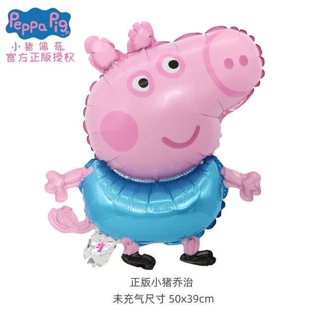 Decor De Fete D Anniversaire Sur Le Theme Peppa Pig Ballon En Aluminium Peppa George Banniere Joyeux Anniversaire L E Hy114 Cdiscount Maison