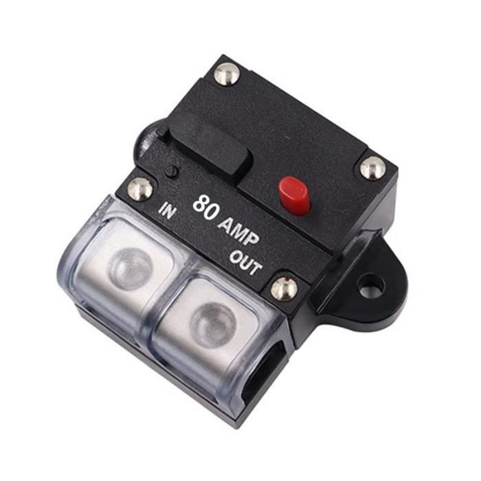 Disjoncteur Réarmable 50A-100A 12-24V | Porte-Fusible Étanche Pour Voiture, Bateau | Protection Contre Les Surtensions | Bouton De Réinitialisation