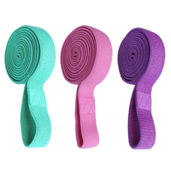 Élastiques De Musculation En Tissu – Lot De 3 Niveaux De Résistance Pour Fitness, Yoga Et Pilates