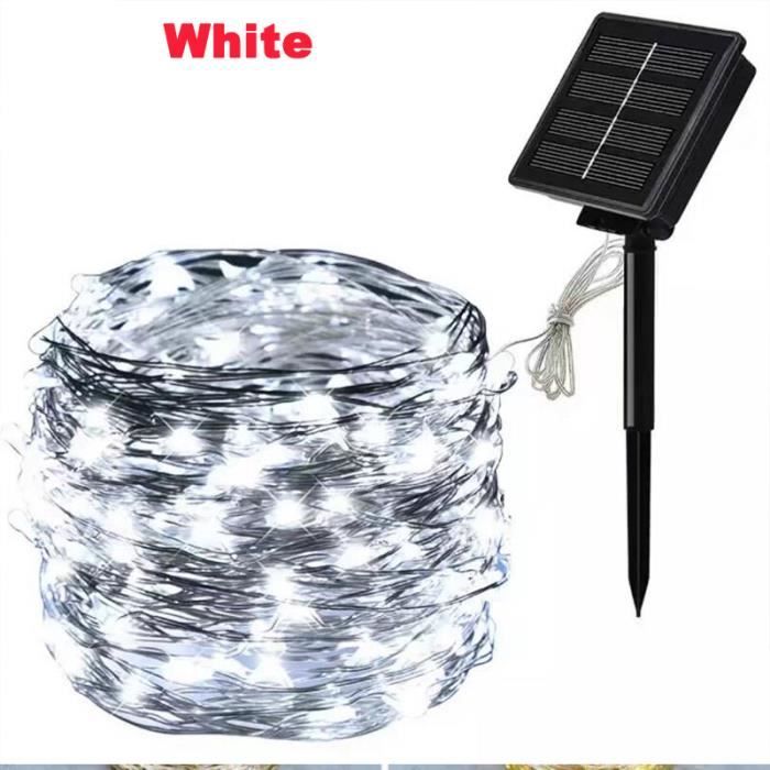 Borne solaire,Guirlande lumineuse Led étanche à énergie solaire, luminaire d'extérieur, idéal